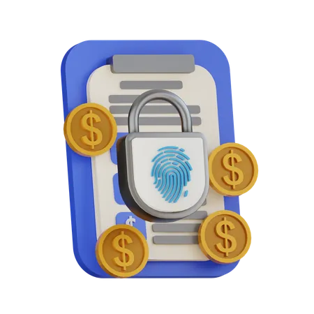 Fingerprint authentication  3D Icon