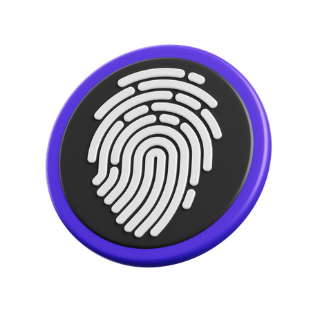 Fingerprint Authentication  3D Icon