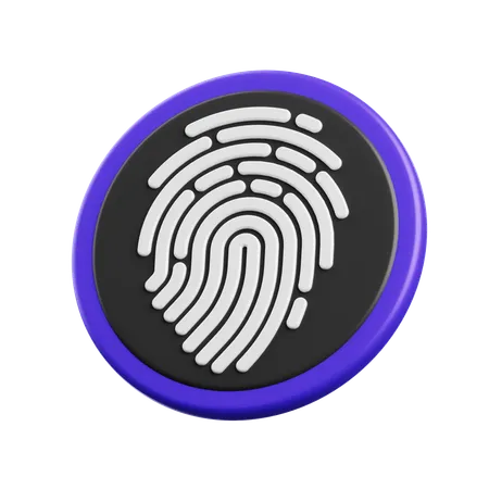 Fingerprint Authentication  3D Icon