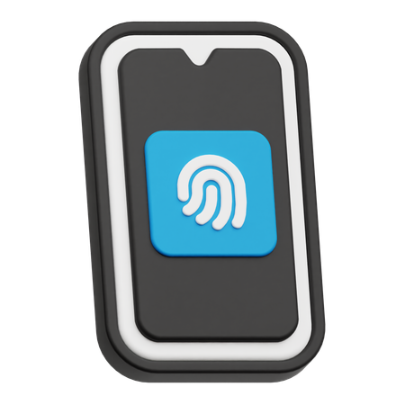 Fingerprint authentication  3D Icon