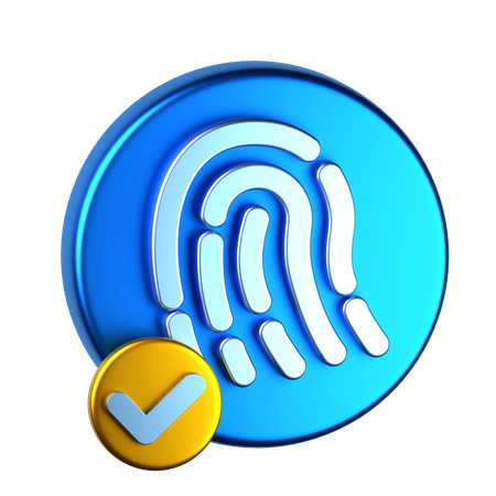 Fingerprint Authentication  3D Icon