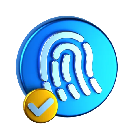 Fingerprint Authentication  3D Icon