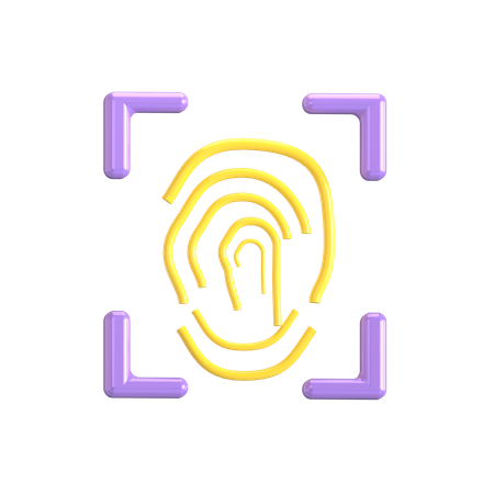 Fingerprint Authentication  3D Icon