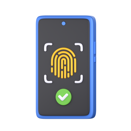 Fingerprint Authentication  3D Icon