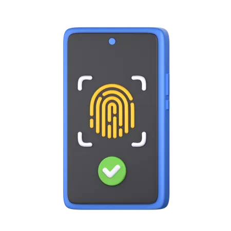 Fingerprint Authentication  3D Icon