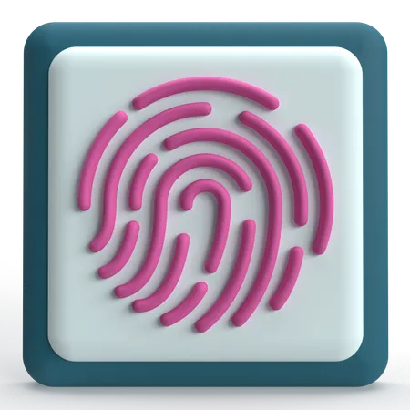 Fingerprint authentication  3D Icon