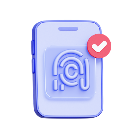 Fingerprint Authentication  3D Icon