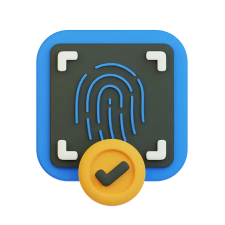 Fingerprint Authentication  3D Icon