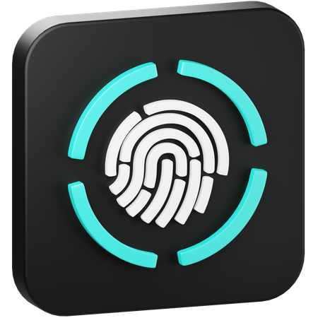 Fingerprint Authentication  3D Icon