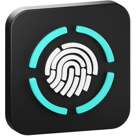 Fingerprint Authentication  3D Icon