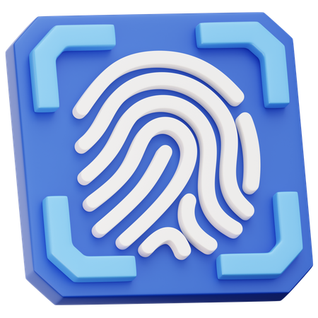 Fingerprint Authentication  3D Icon