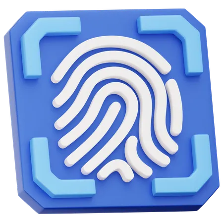 Fingerprint Authentication  3D Icon