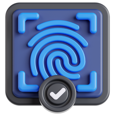 Fingerprint Authentication  3D Icon