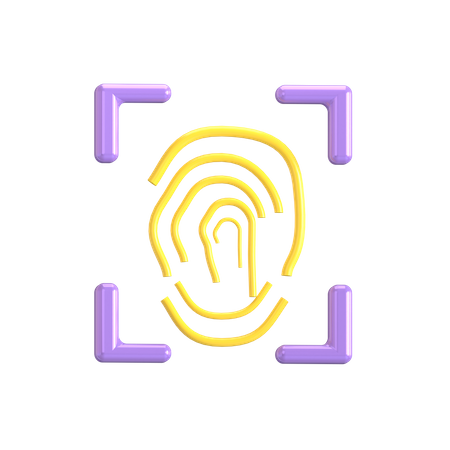 Fingerprint Authentication  3D Icon