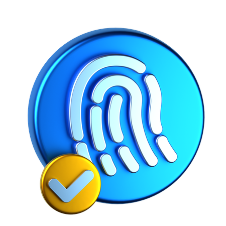Fingerprint Authentication  3D Icon