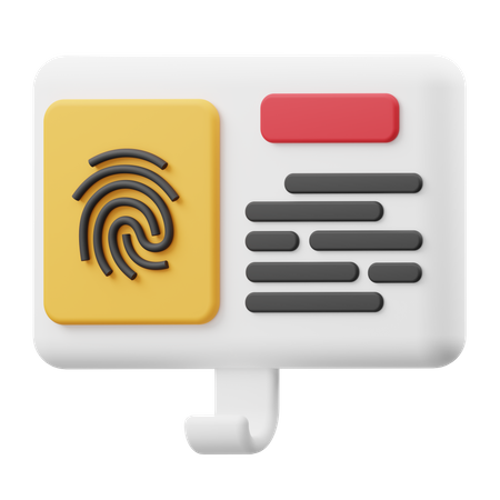 Fingerprint Authentication  3D Illustration