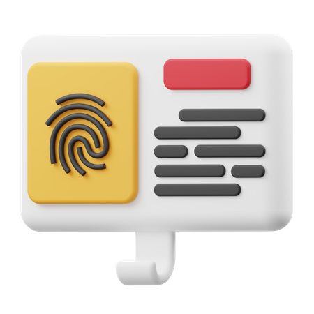 Fingerprint Authentication 3D Illustration