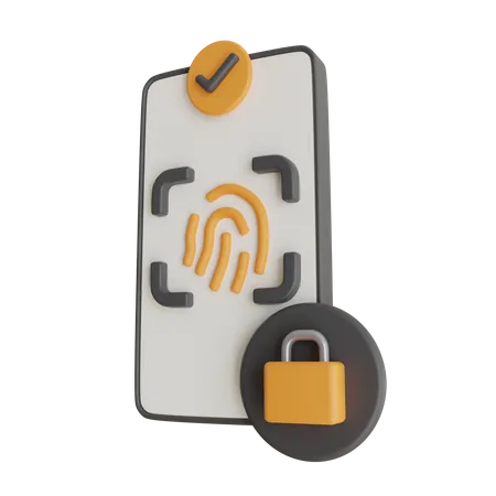 Fingerprint Authentication 3D Icon