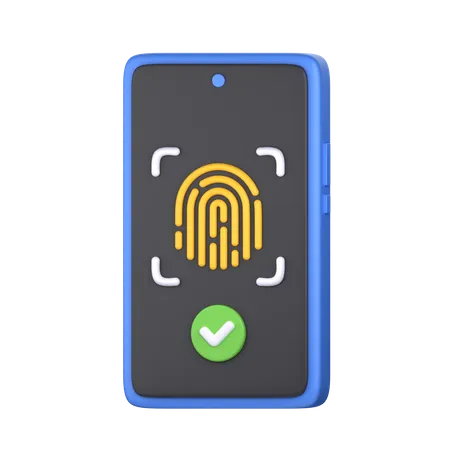 Fingerprint Authentication 3 D Icon Perfect For Cyber Security Theme 3D Icon