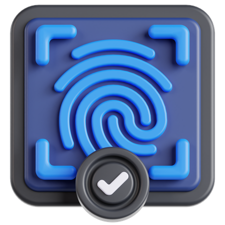 Fingerprint Authentication  3D Icon