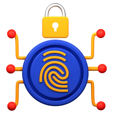 Fingerprint Authentication  3D Icon
