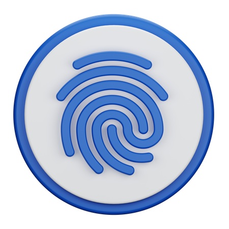 Fingerprint Button  3D Icon