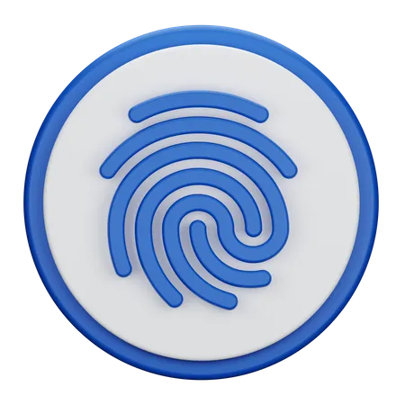 Fingerprint Button  3D Icon
