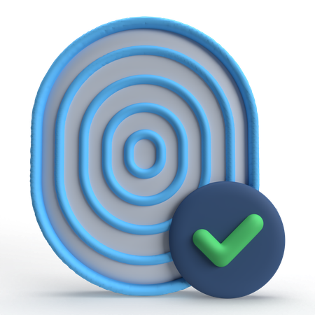 Fingerprint Check  3D Icon