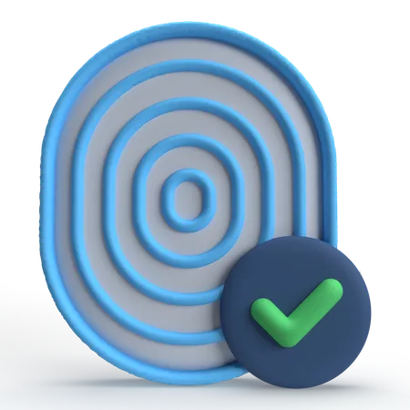 Fingerprint Check  3D Icon