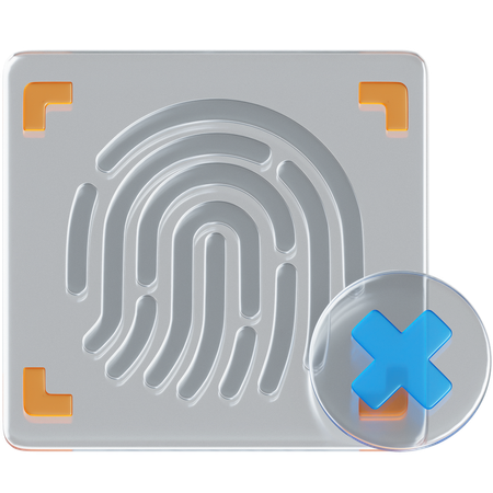 Fingerprint Deniend  3D Icon