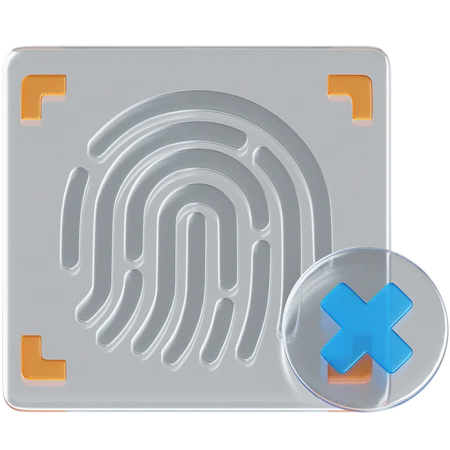 Fingerprint Deniend  3D Icon