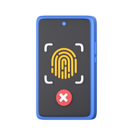 Fingerprint Failed  3D Icon