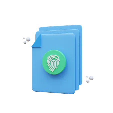 Fingerprint File  3D Icon