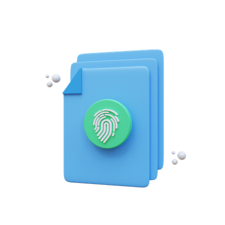 Fingerprint File  3D Icon