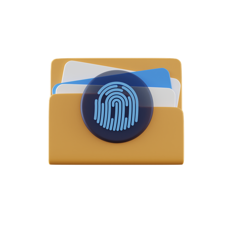 Fingerprint Folder  3D Icon