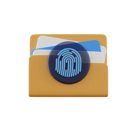Fingerprint Folder  3D Icon