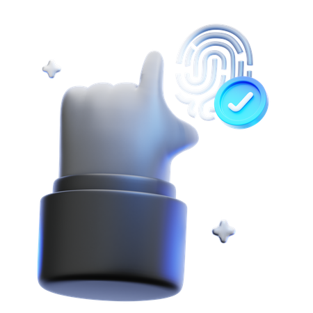 Fingerprint ID  3D Icon