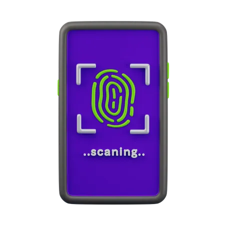 Fingerprint Identification  3D Icon