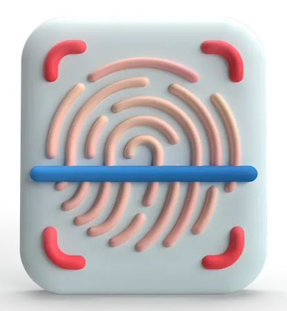 指紋認証  3D Icon