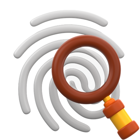 Fingerprint Identification  3D Icon