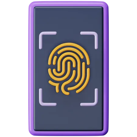 Fingerprint Identification 3D Icon