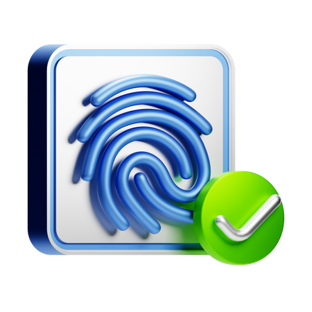 Fingerprint Identification  3D Icon