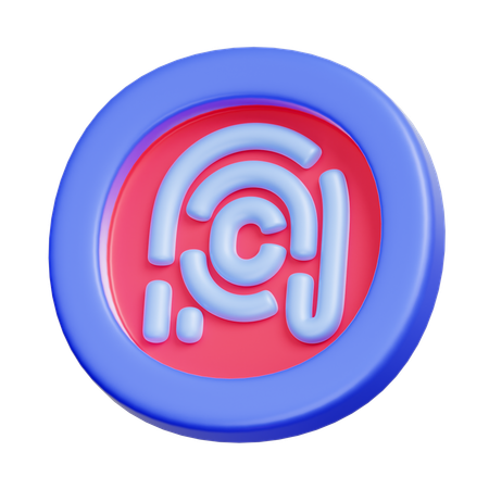 Fingerprint Identity  3D Icon