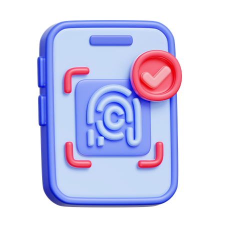 Fingerprint Identity  3D Icon