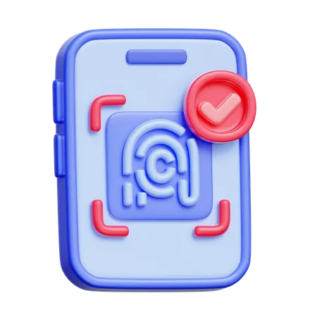 Fingerprint Identity  3D Icon