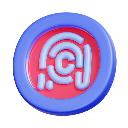 Fingerprint Identity  3D Icon