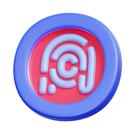 Fingerprint Identity  3D Icon