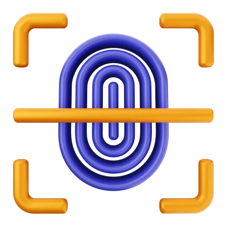 Fingerprint Internet Security  3D Icon