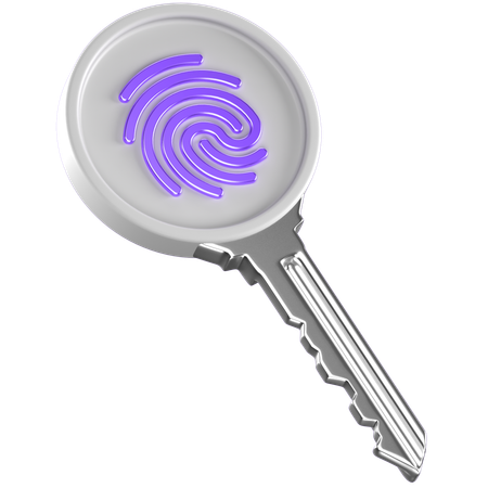 Fingerprint Key  3D Icon