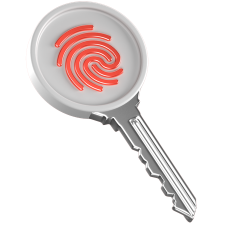 Fingerprint Key  3D Icon
